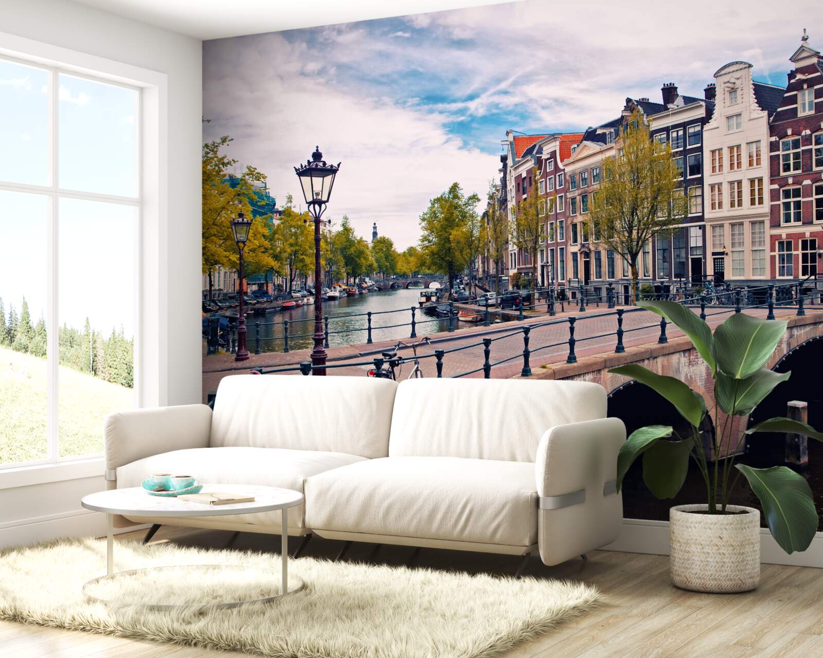 Fototapeta Most cez kanál v Amsterdame