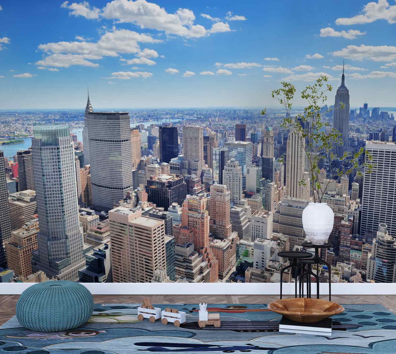 Fototapeta nad mrakodrapmi v New Yorku