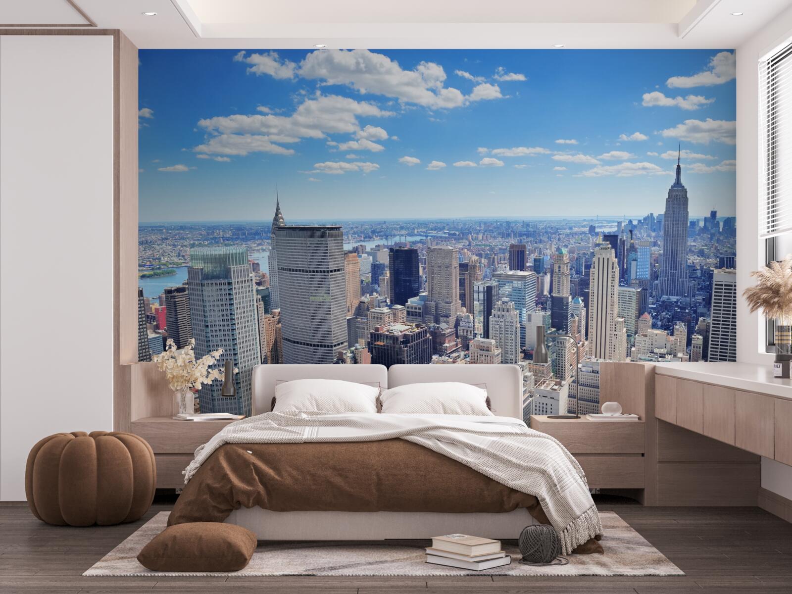 Fototapeta nad mrakodrapmi v New Yorku