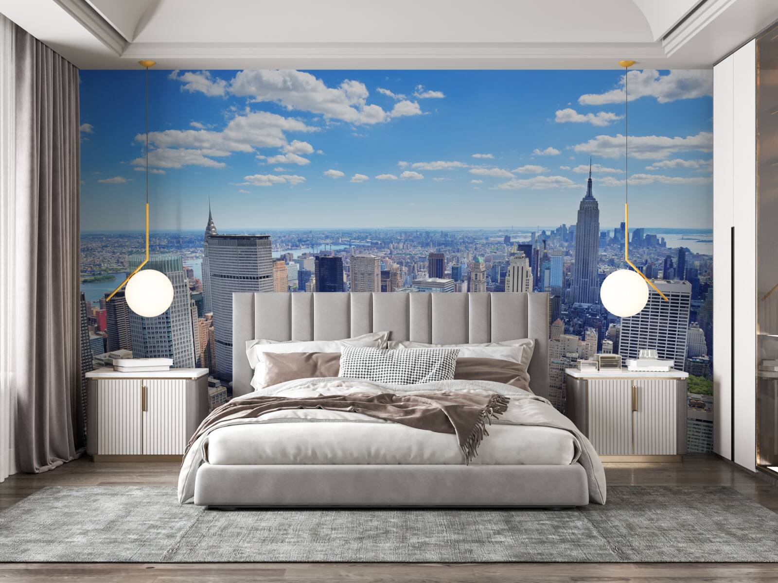 Fototapeta nad mrakodrapmi v New Yorku