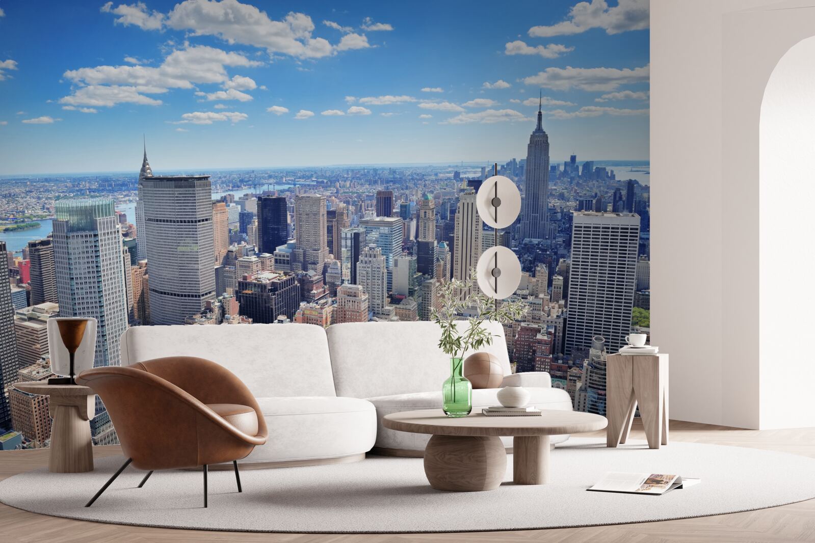 Fototapeta nad mrakodrapmi v New Yorku