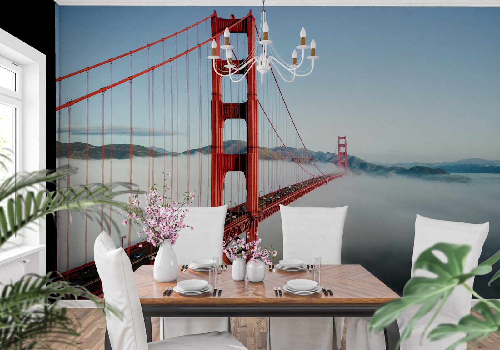 Fototapeta hmla pokrýva most Golden Gate