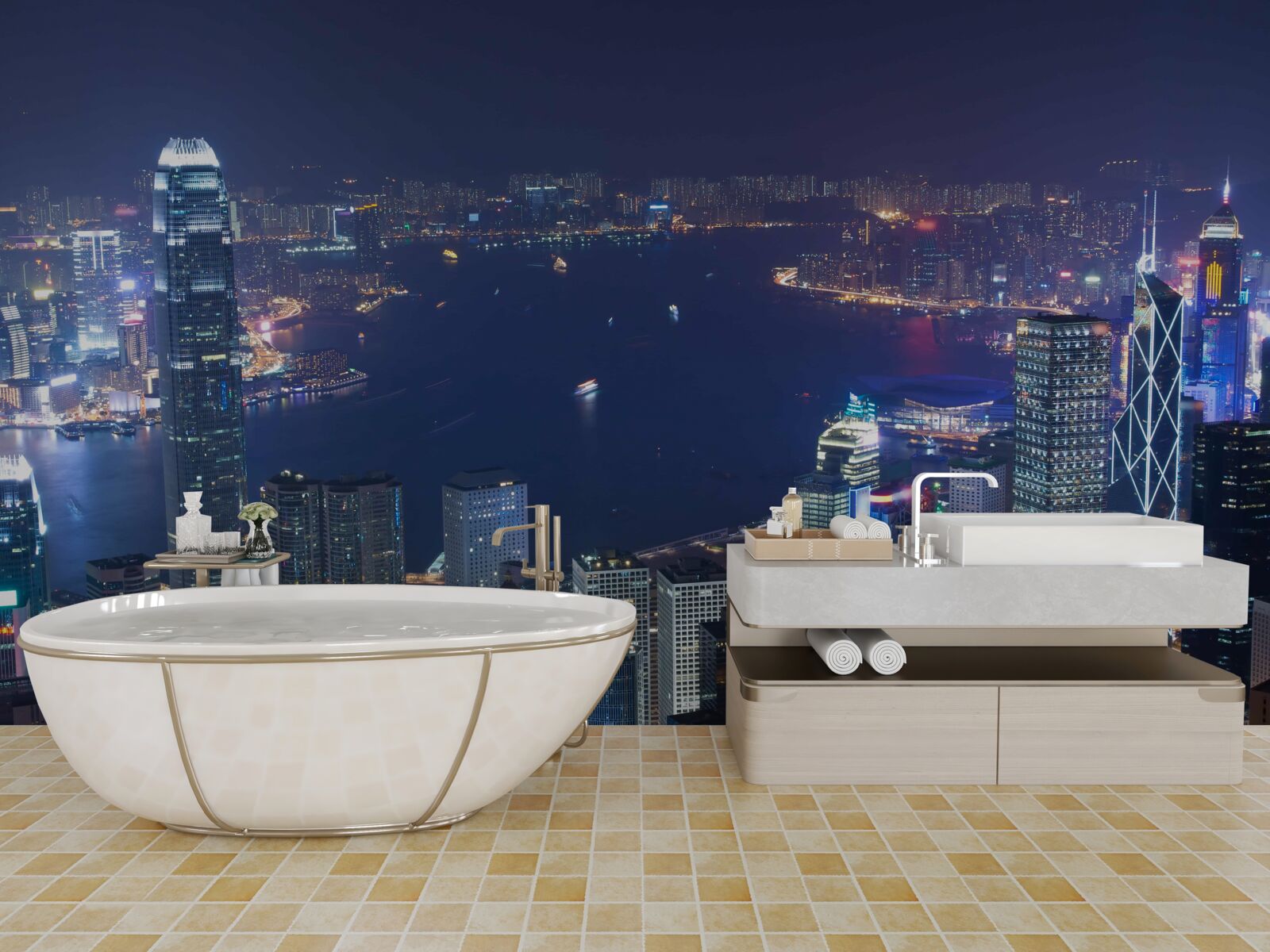 Fototapeta megapolis v noci