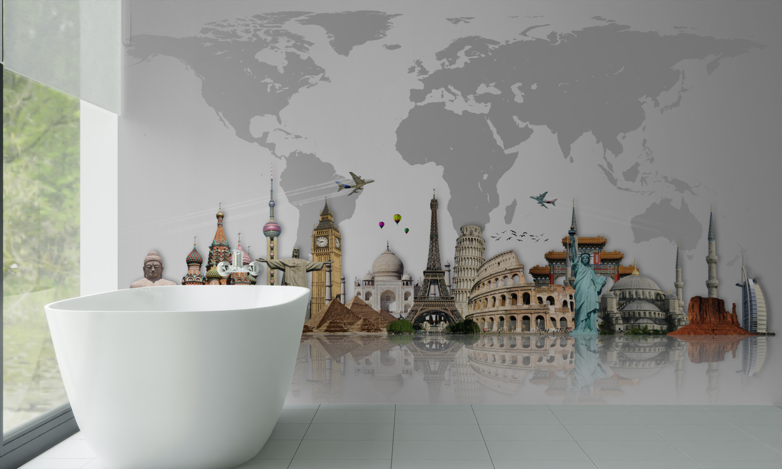 Fototapeta populárne architektonické štruktúry sveta