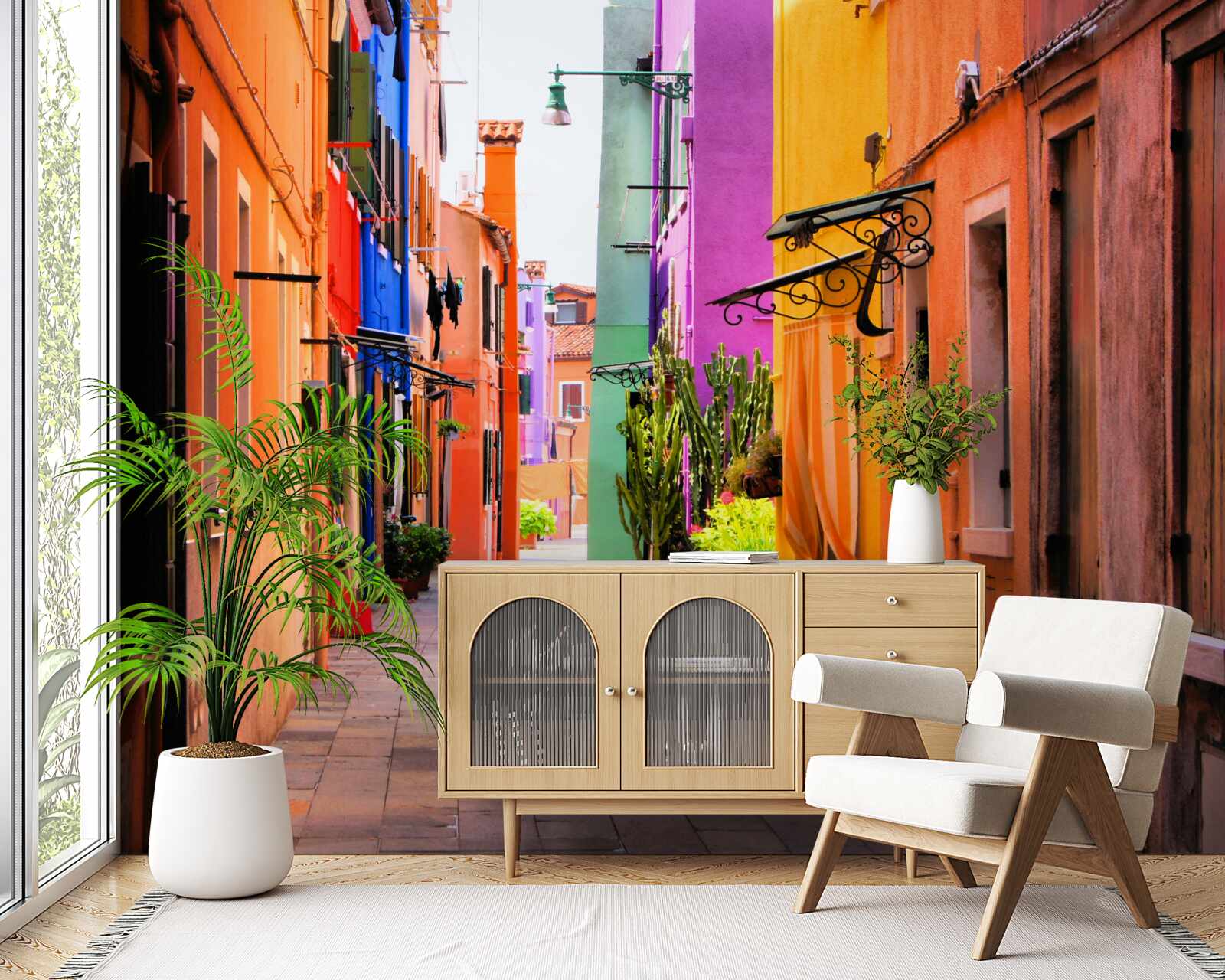 Fototapeta veľmi svetlá úzka ulica