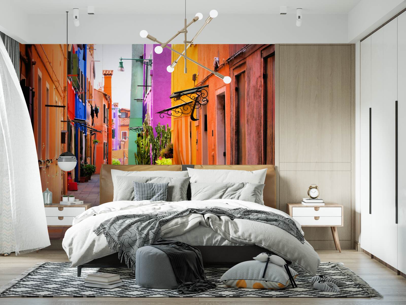 Fototapeta veľmi svetlá úzka ulica