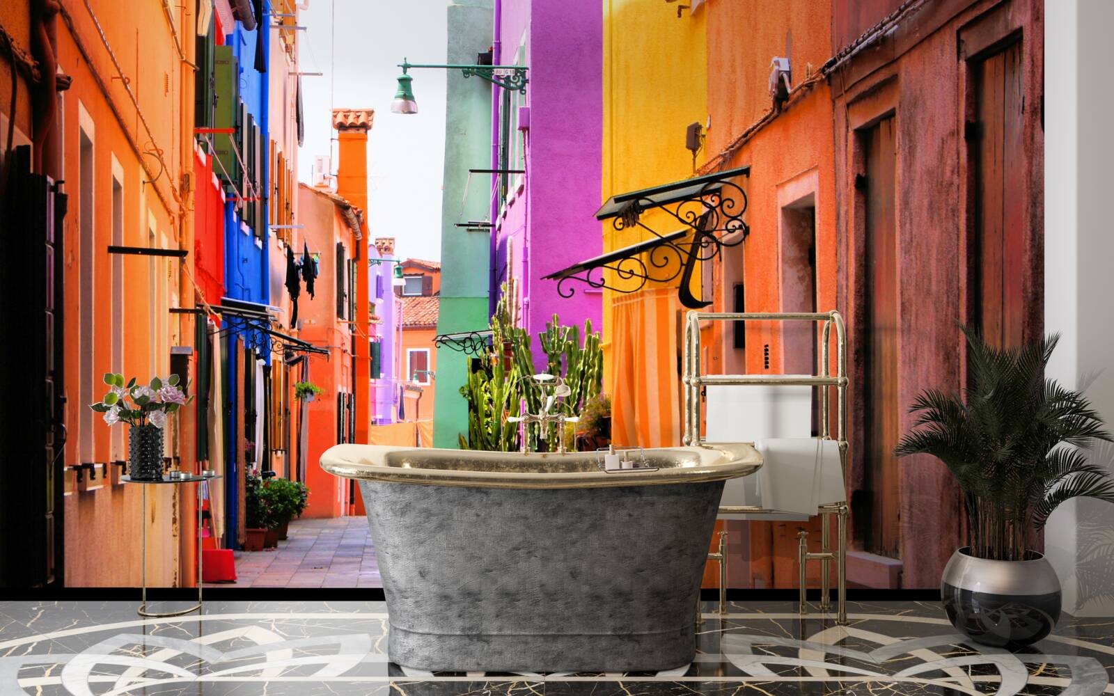 Fototapeta veľmi svetlá úzka ulica