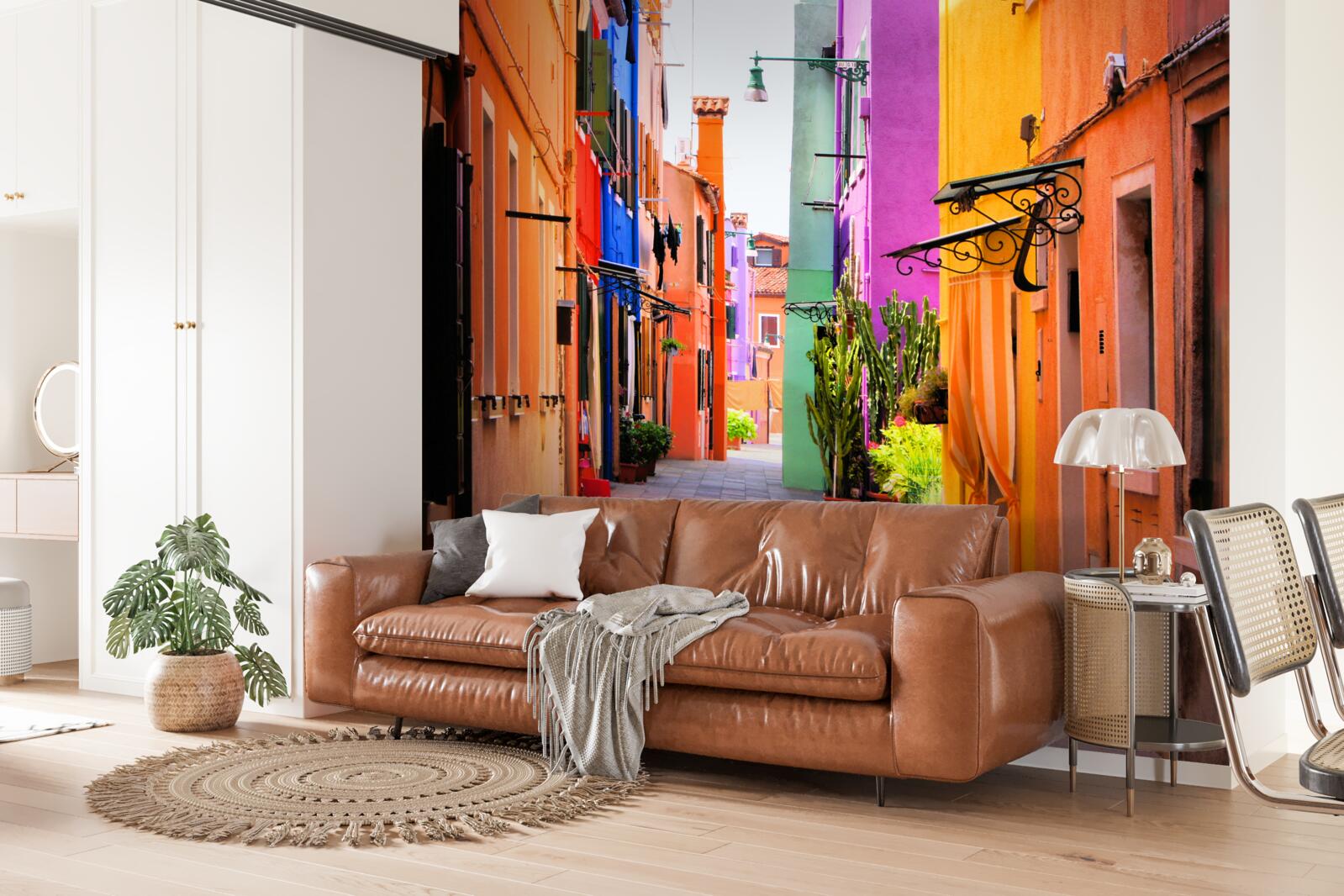 Fototapeta veľmi svetlá úzka ulica