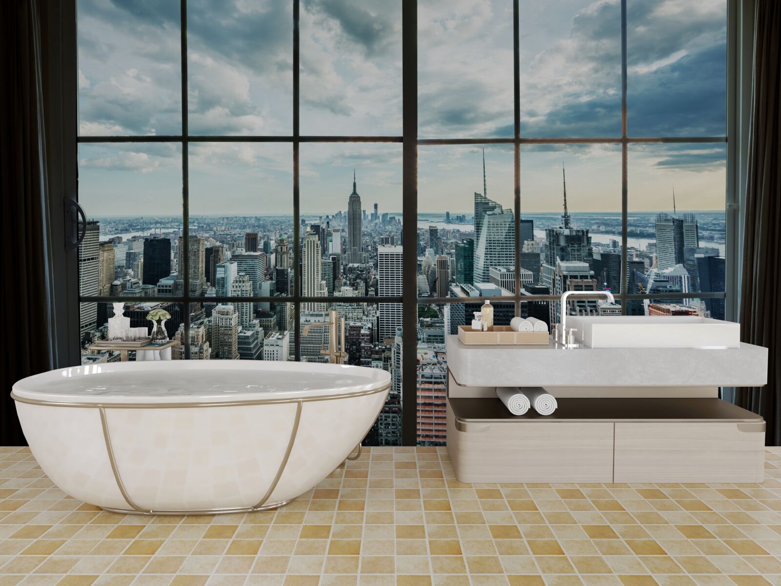 Fototapeta Panoráma New Yorku z okna