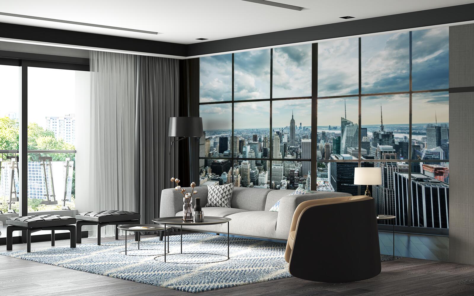 Fototapeta Panoráma New Yorku z okna