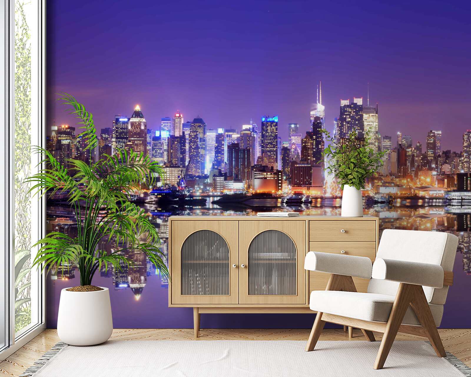 Fototapeta megapolis s večerným osvetlením