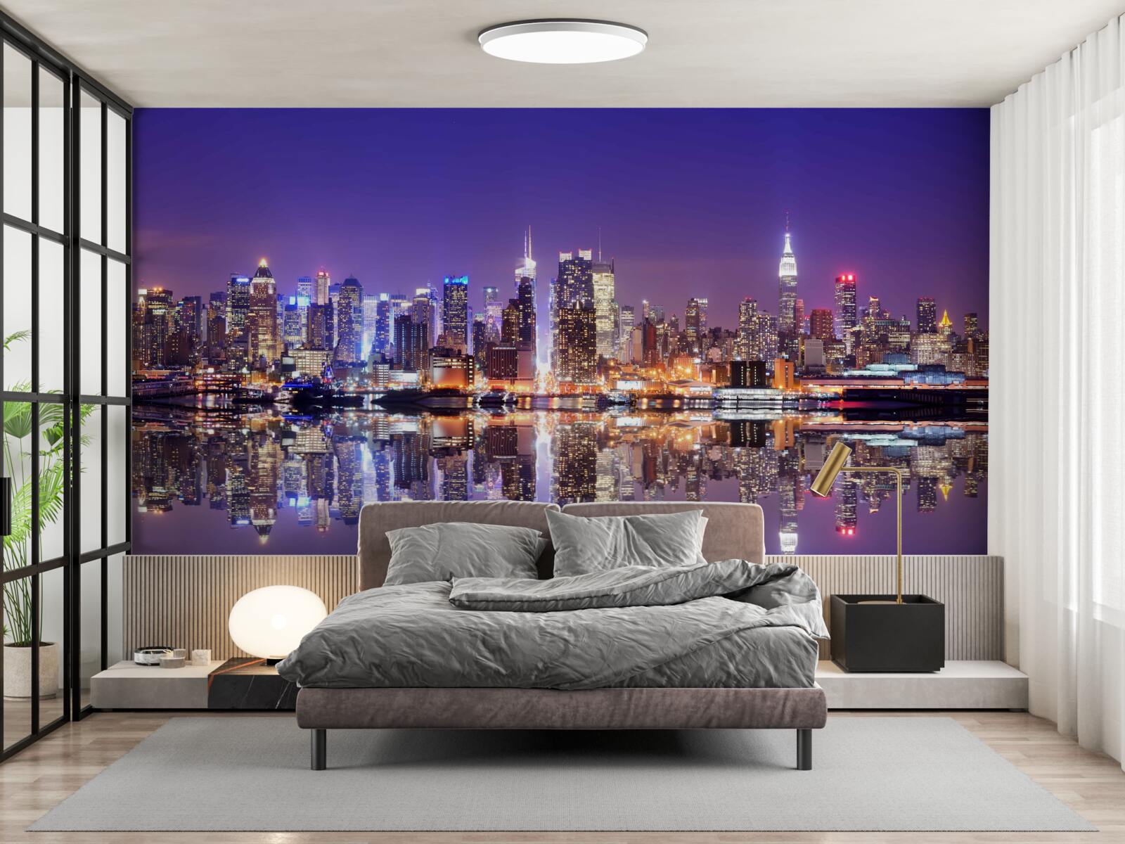 Fototapeta megapolis s večerným osvetlením