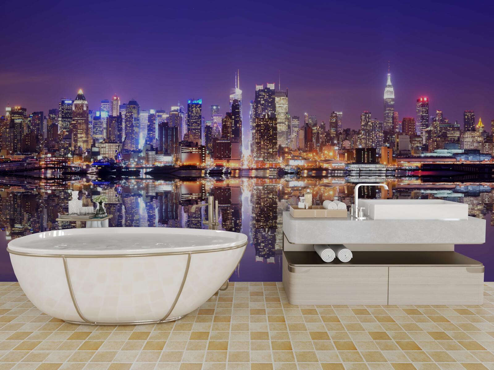 Fototapeta megapolis s večerným osvetlením