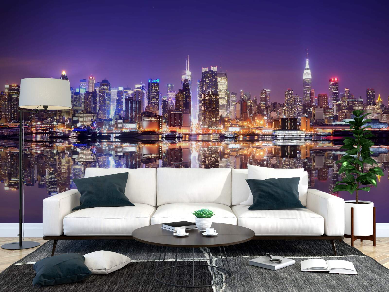 Fototapeta megapolis s večerným osvetlením