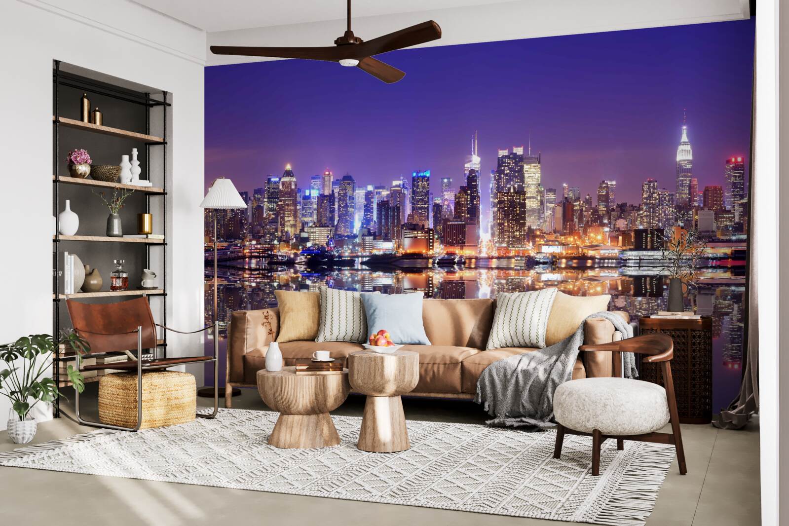 Fototapeta megapolis s večerným osvetlením