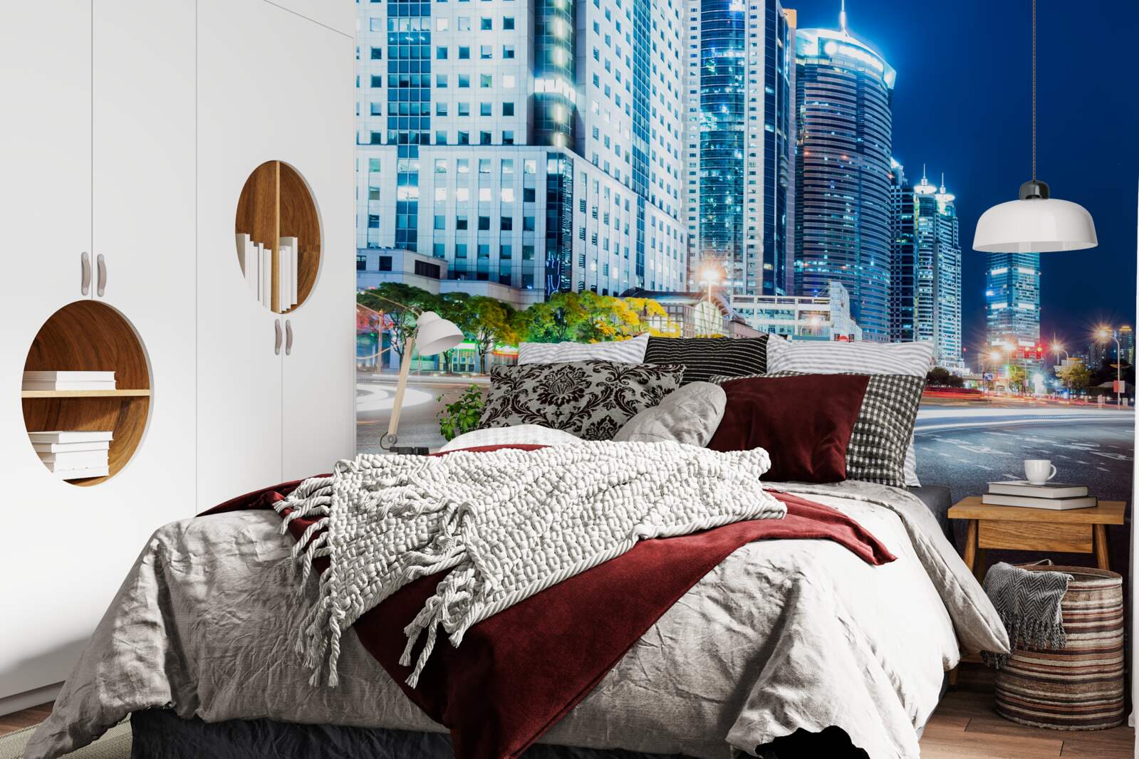 Fototapeta nočná mestská diaľnica bez jedinej duše