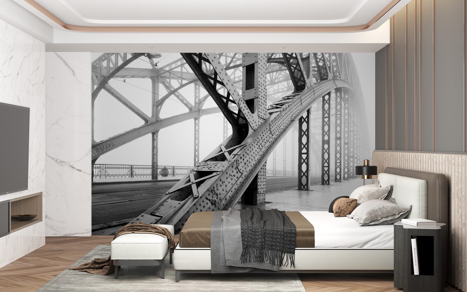 Fototapeta oceľové prvky mosta