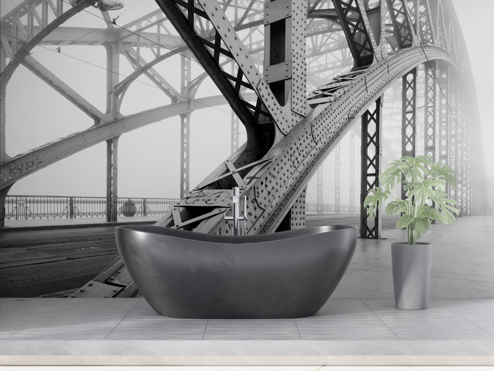 Fototapeta oceľové prvky mosta