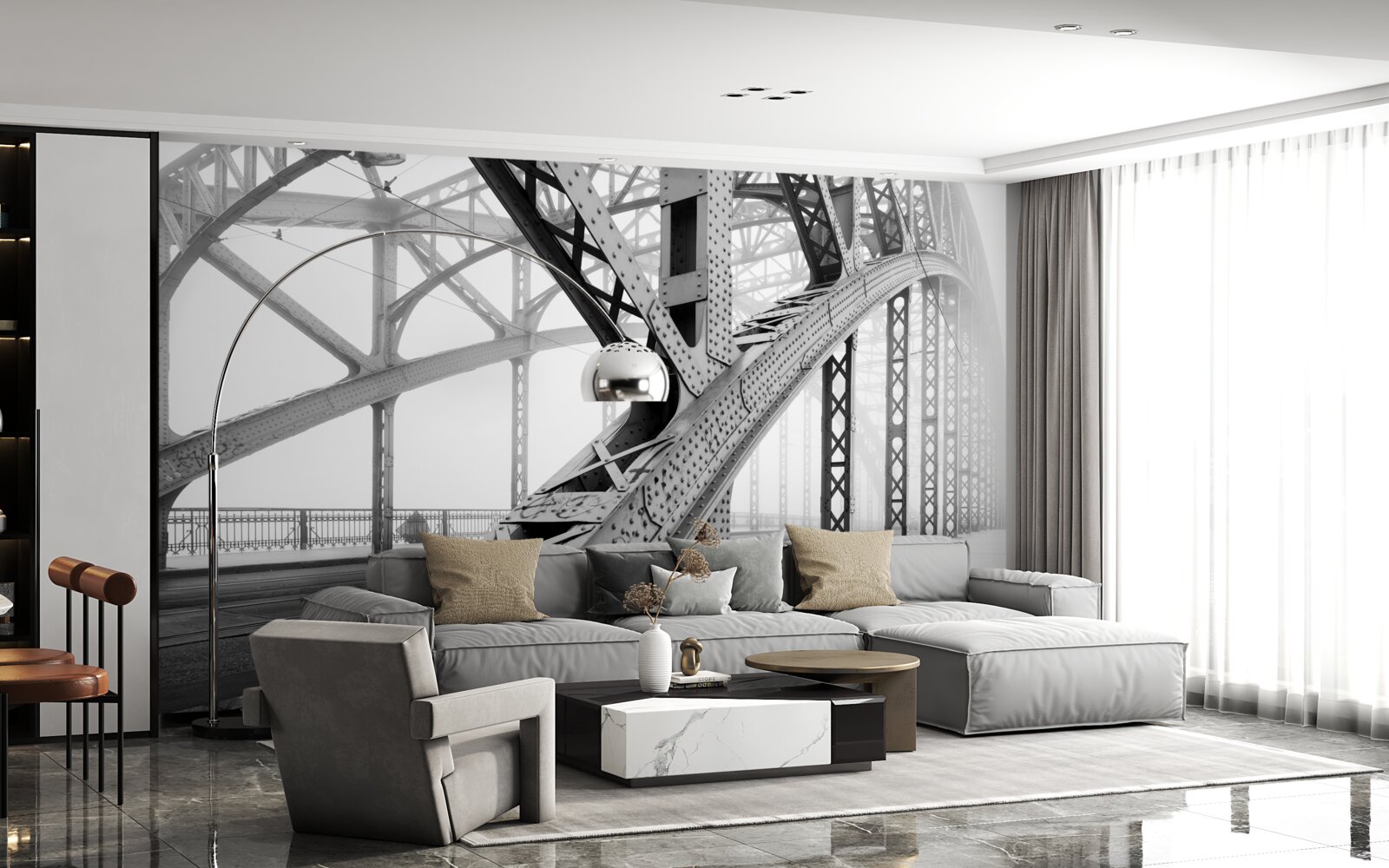 Fototapeta oceľové prvky mosta