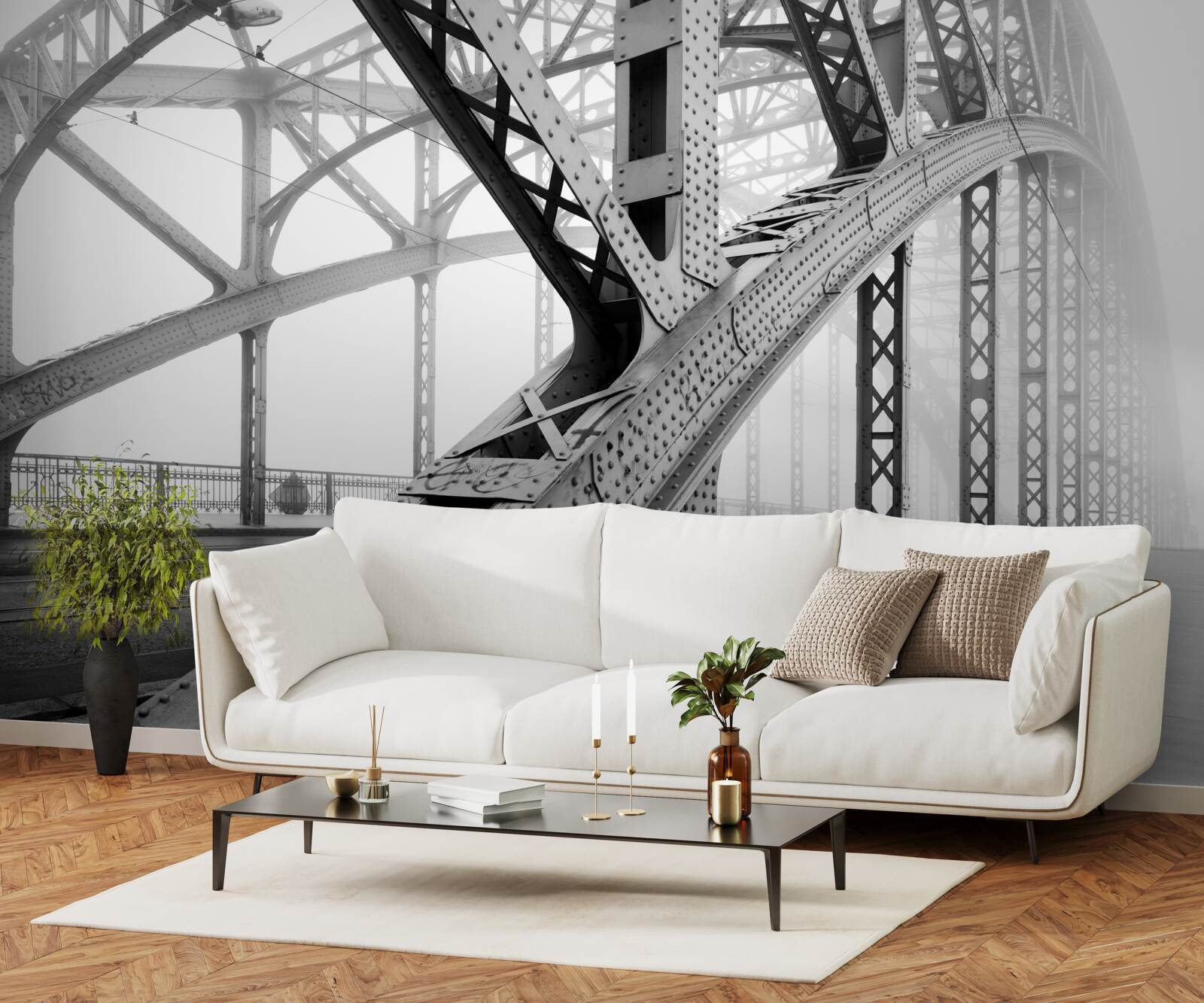 Fototapeta oceľové prvky mosta