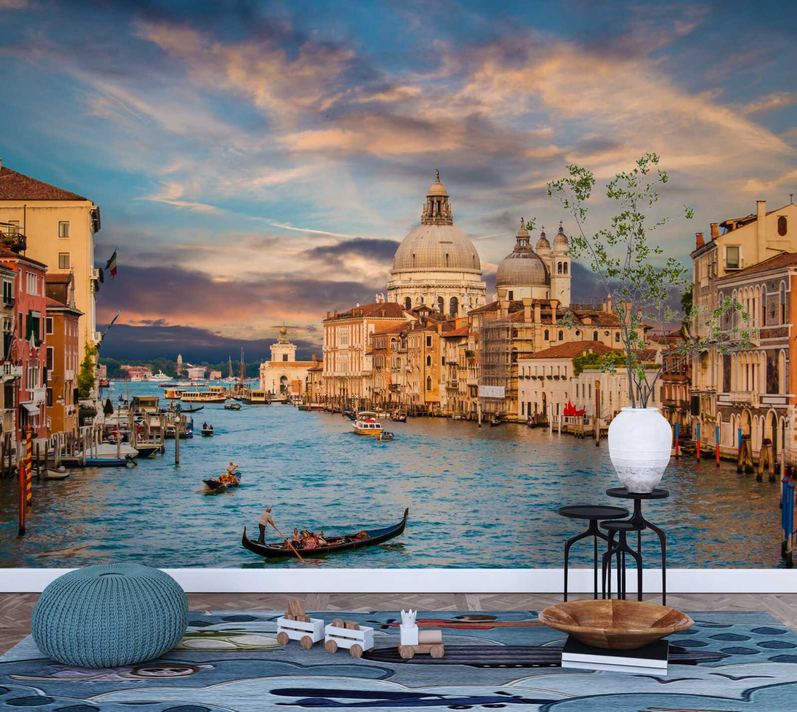 Fototapeta pohybujúce sa na benátskych lodiach