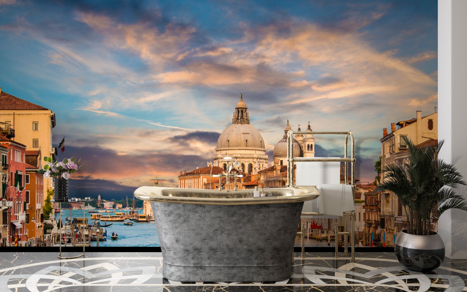 Fototapeta pohybujúce sa na benátskych lodiach