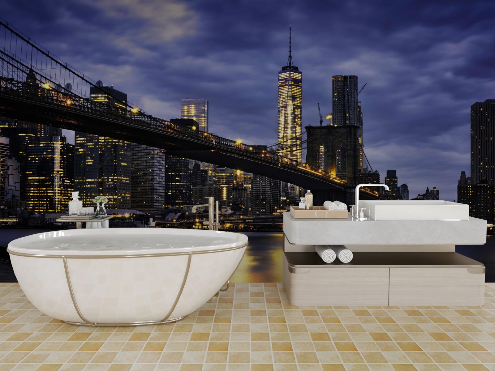 Fototapeta Esplanáda na Brooklynskom moste