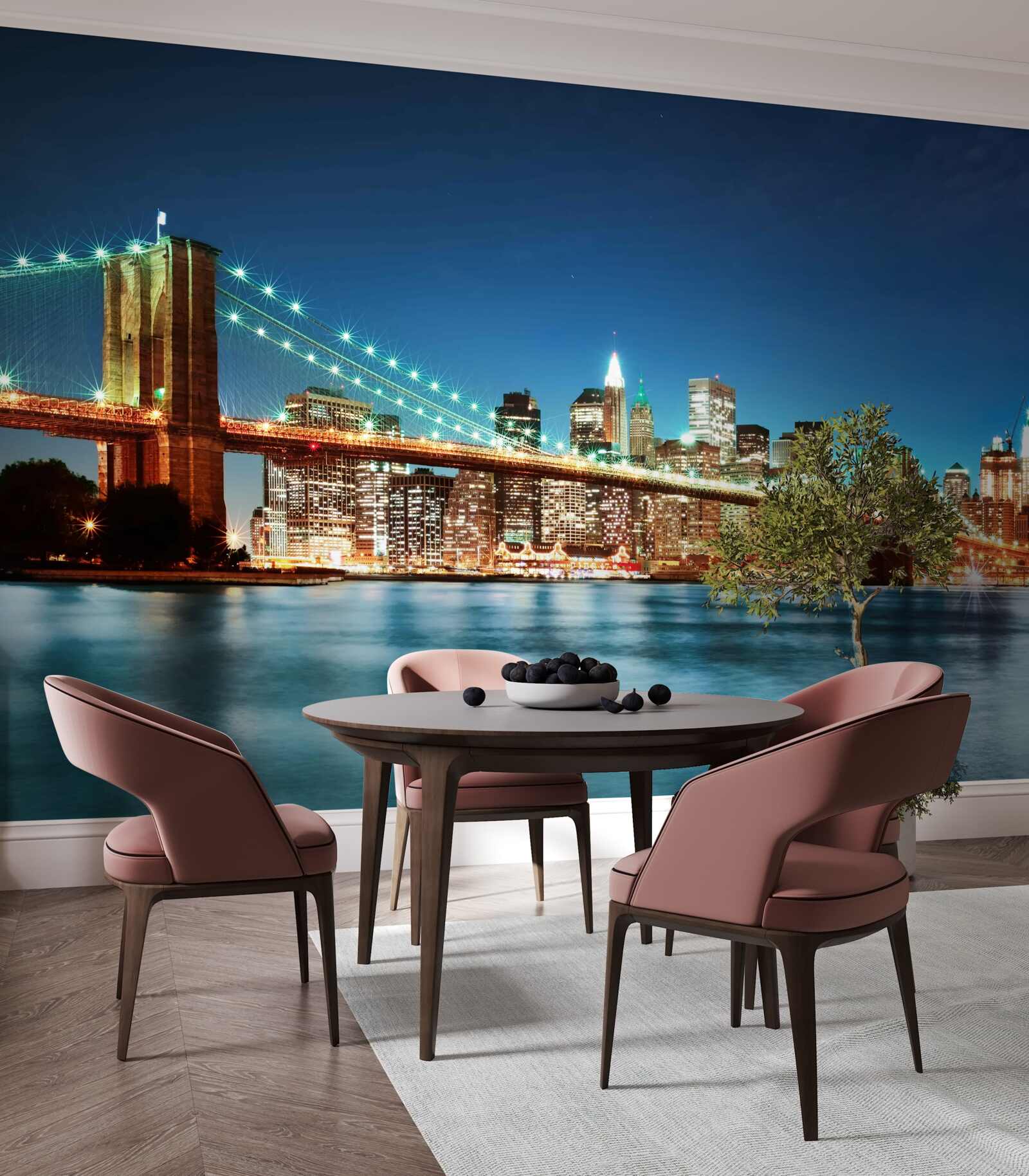 Fototapeta New York City s jasnými žiariacimi svetlami