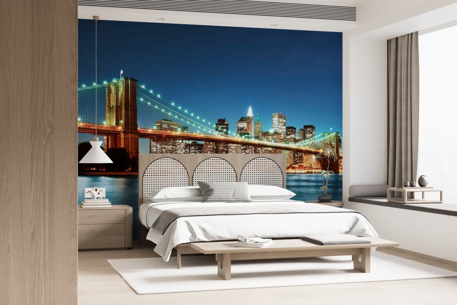 Fototapeta New York City s jasnými žiariacimi svetlami