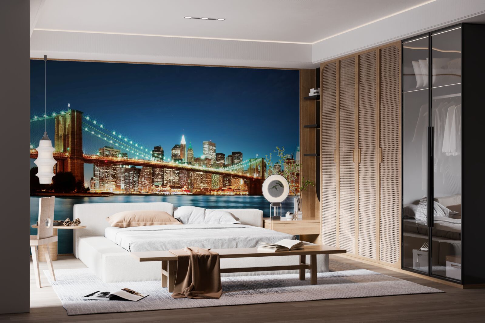 Fototapeta New York City s jasnými žiariacimi svetlami