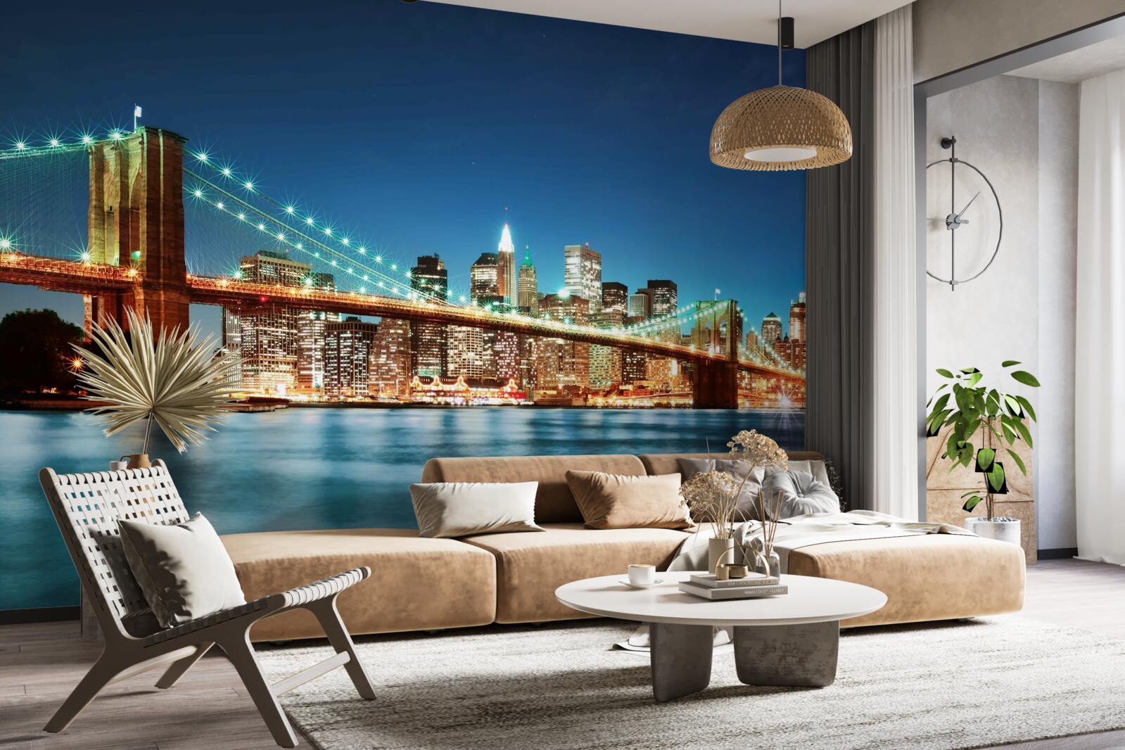 Fototapeta New York City s jasnými žiariacimi svetlami