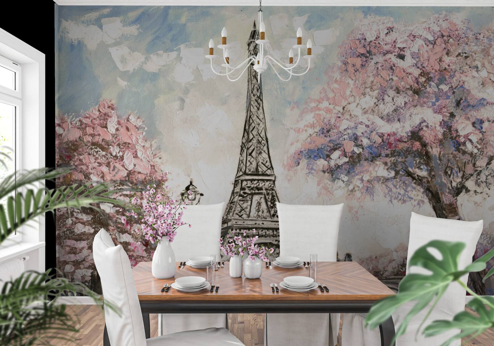 Fototapeta romantická jar na úpätí Eiffelovej veže