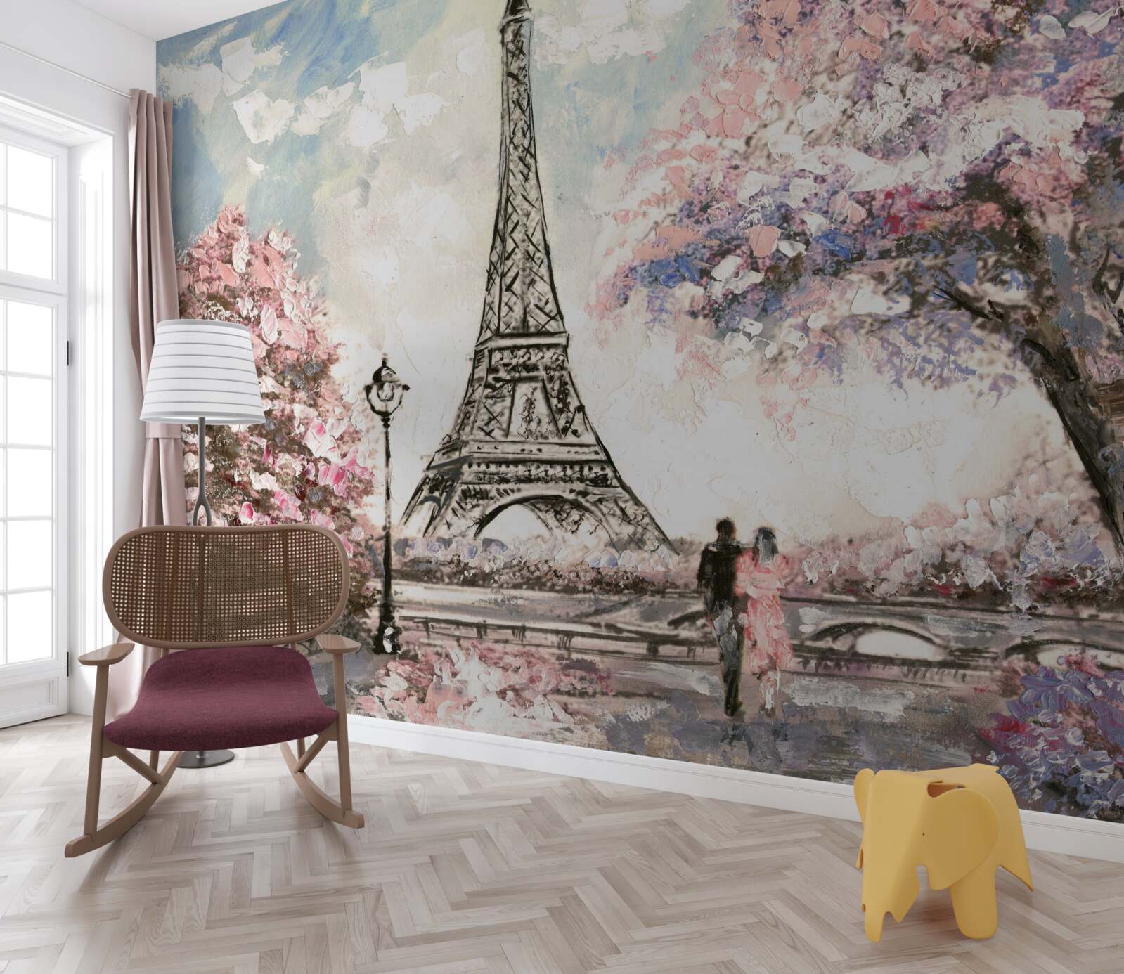 Fototapeta romantická jar na úpätí Eiffelovej veže