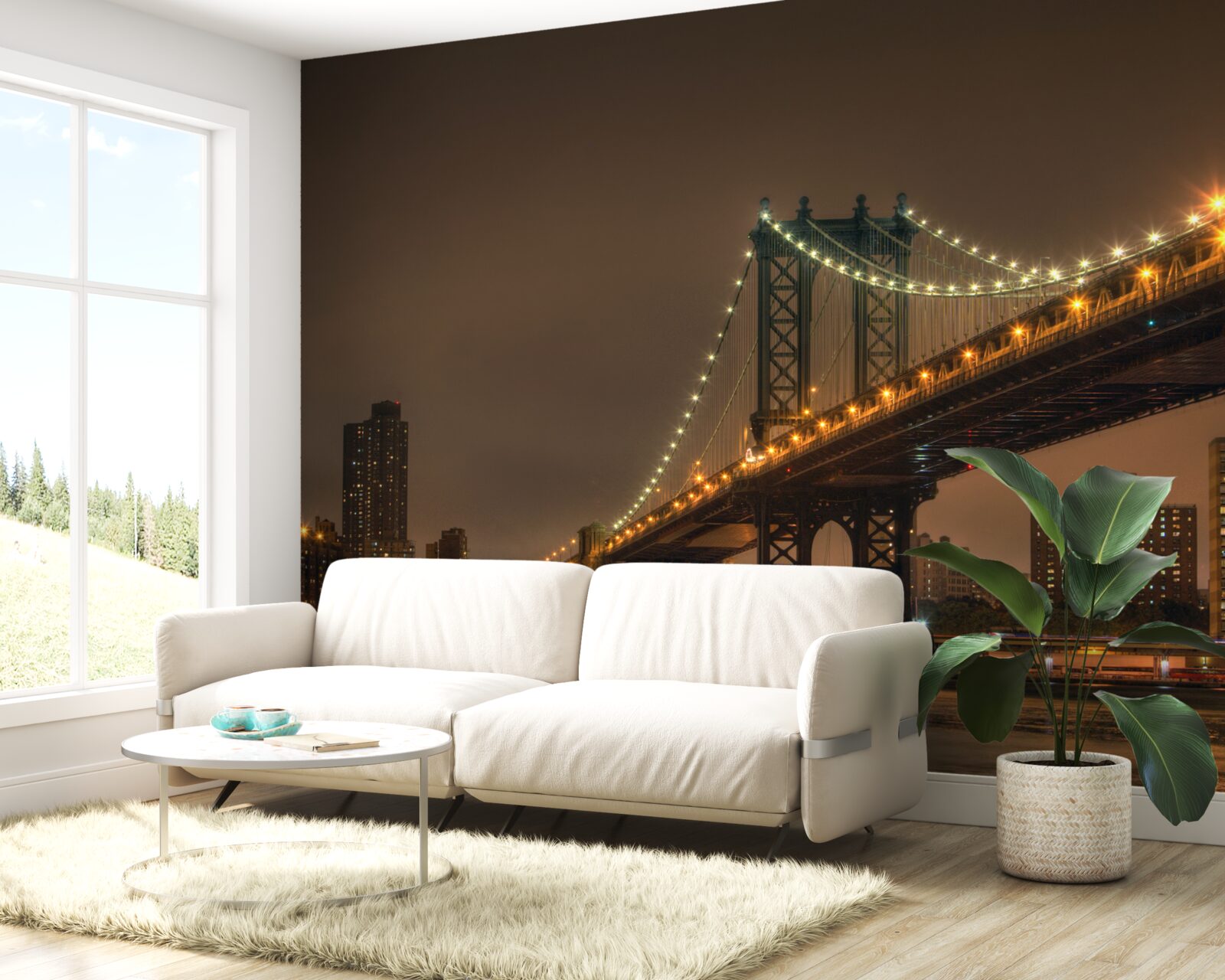 Fototapeta Brooklynský most vo večerných hodinách