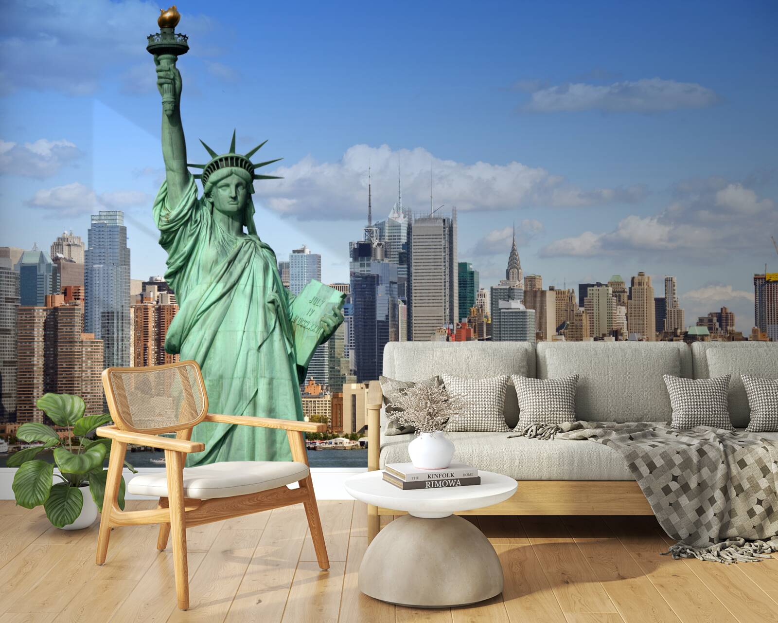 Fototapeta socha slobody na pozadí new yorku