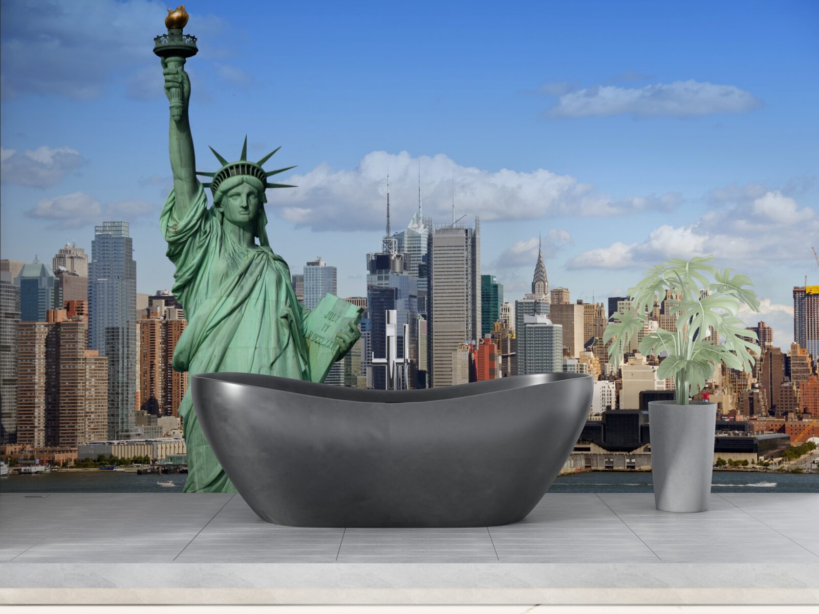 Fototapeta socha slobody na pozadí new yorku