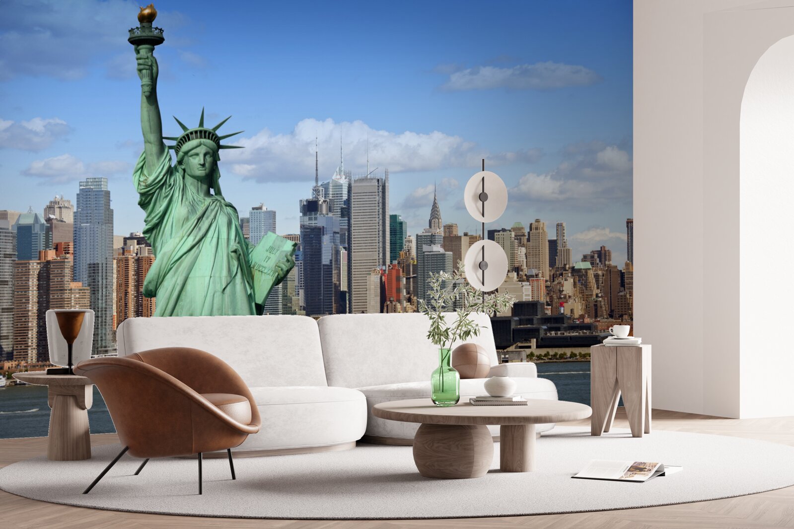 Fototapeta socha slobody na pozadí new yorku