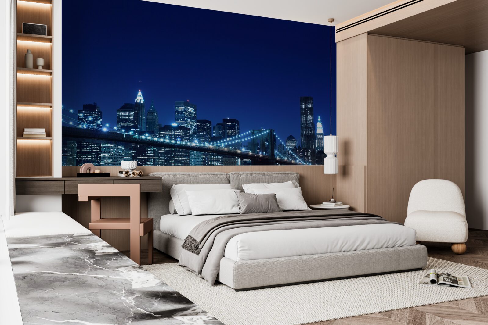 Fototapeta Brooklynský most v noci