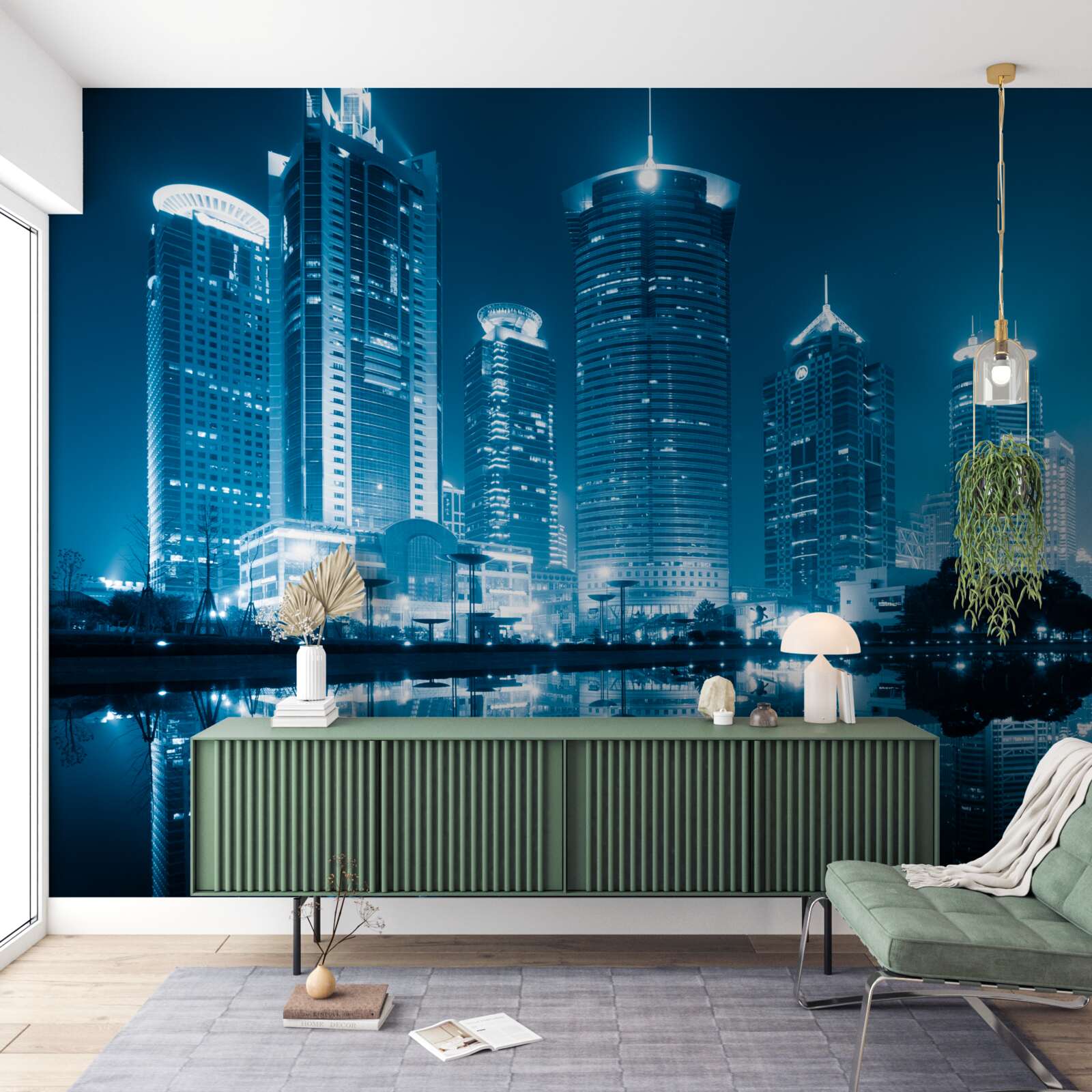 Fototapeta šanghajská ulica v noci