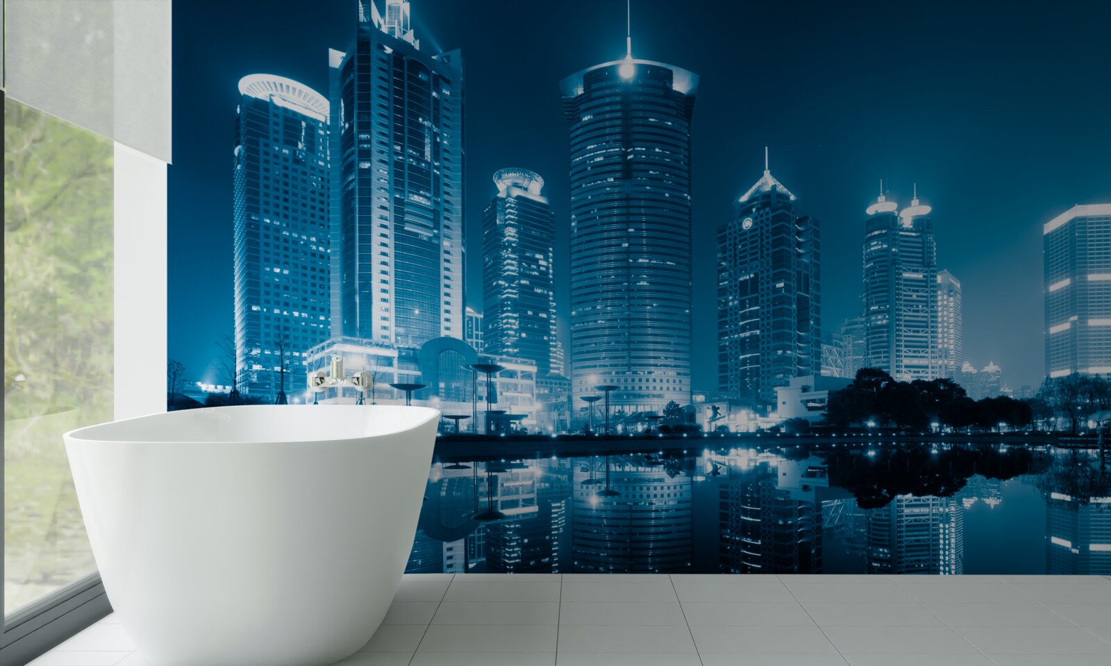 Fototapeta šanghajská ulica v noci