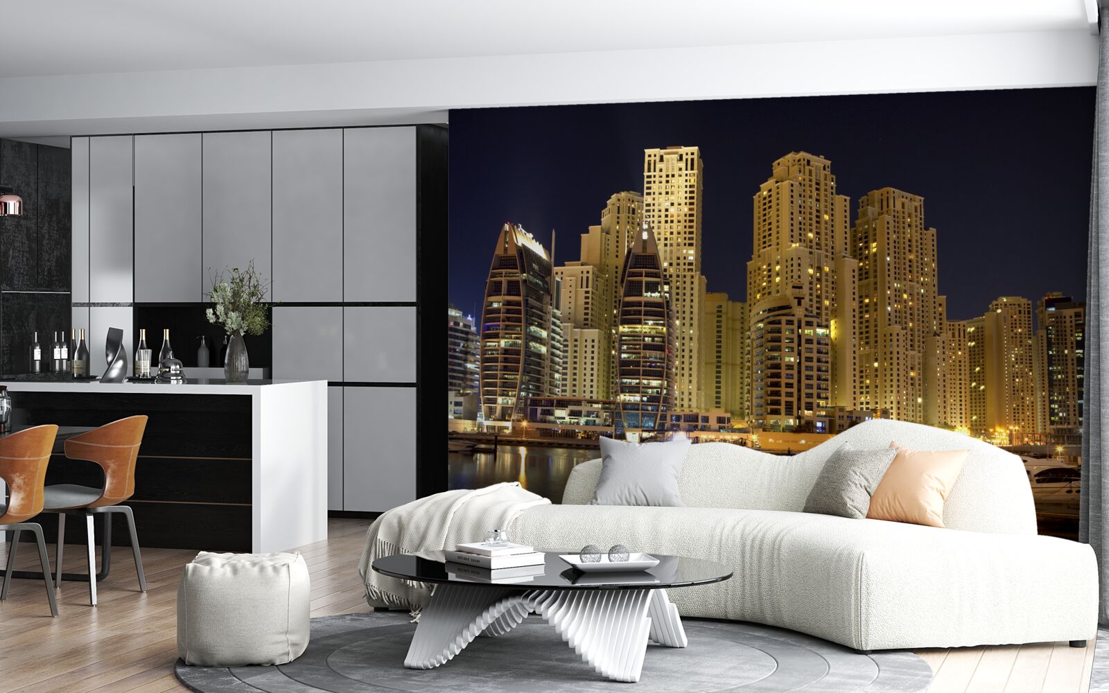 Fototapeta Abu Dhabi pod rúškom tmy