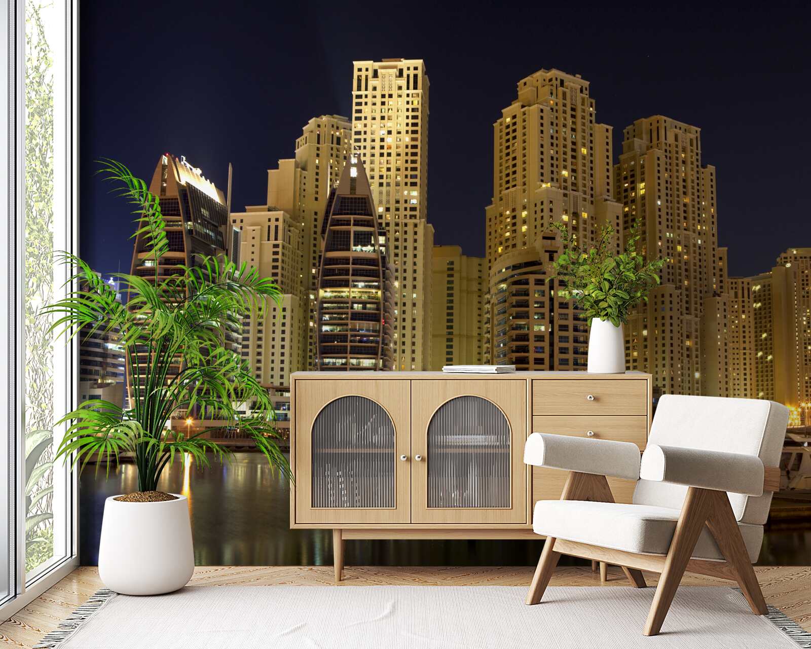 Fototapeta Abu Dhabi pod rúškom tmy