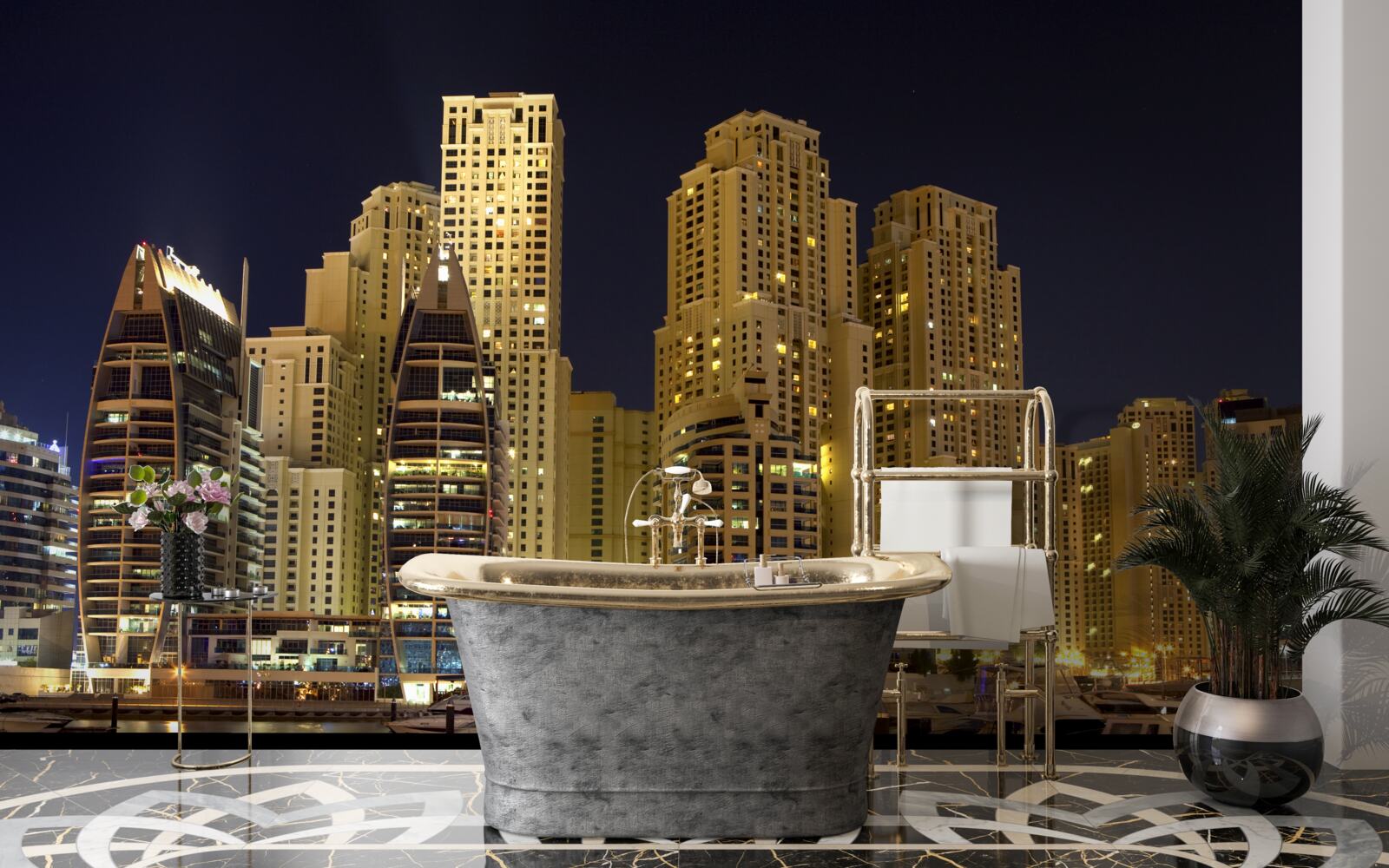 Fototapeta Abu Dhabi pod rúškom tmy