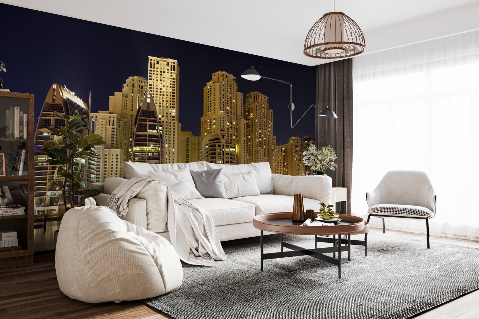 Fototapeta Abu Dhabi pod rúškom tmy