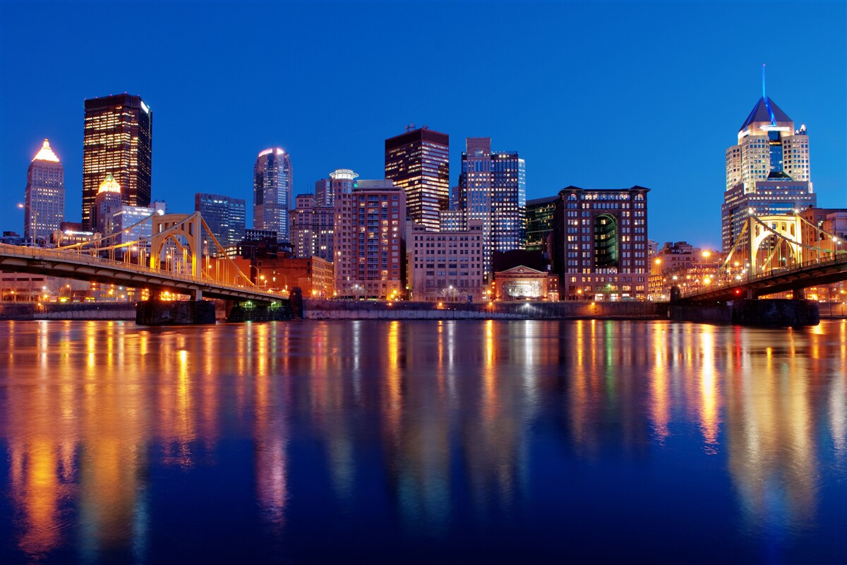 Fototapeta Panoráma New Yorku v noci