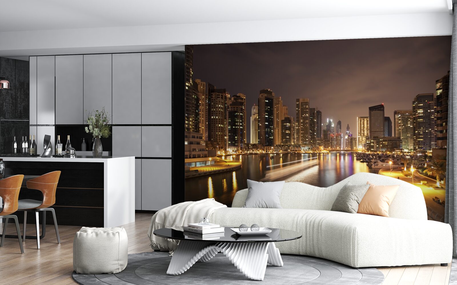 Fototapeta úchvatná krajina nočného mesta