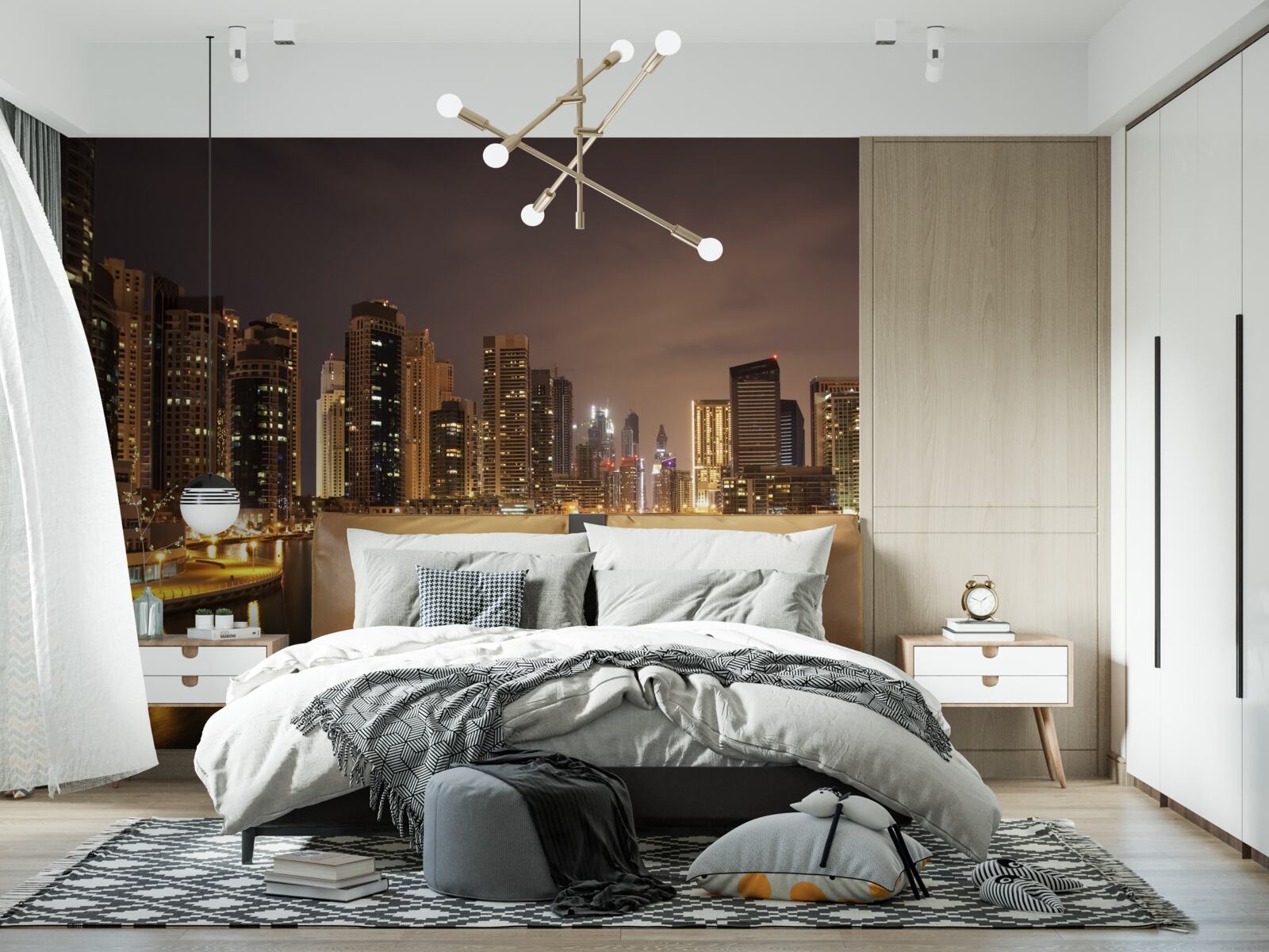 Fototapeta úchvatná krajina nočného mesta