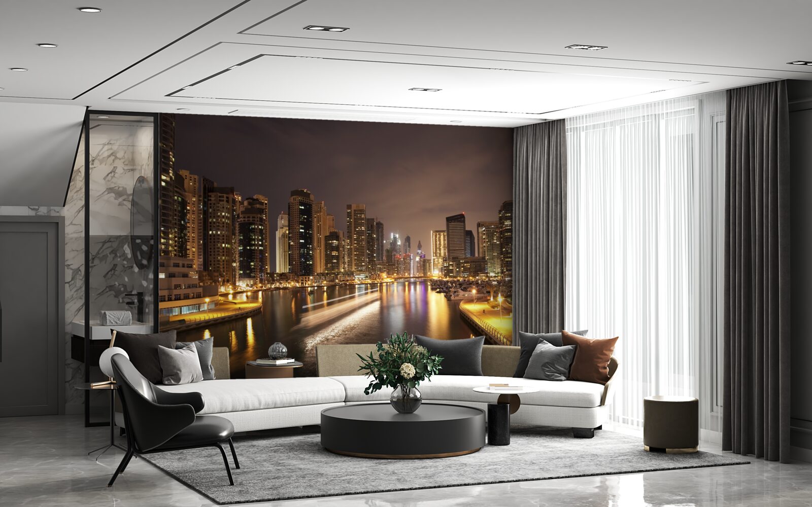 Fototapeta úchvatná krajina nočného mesta