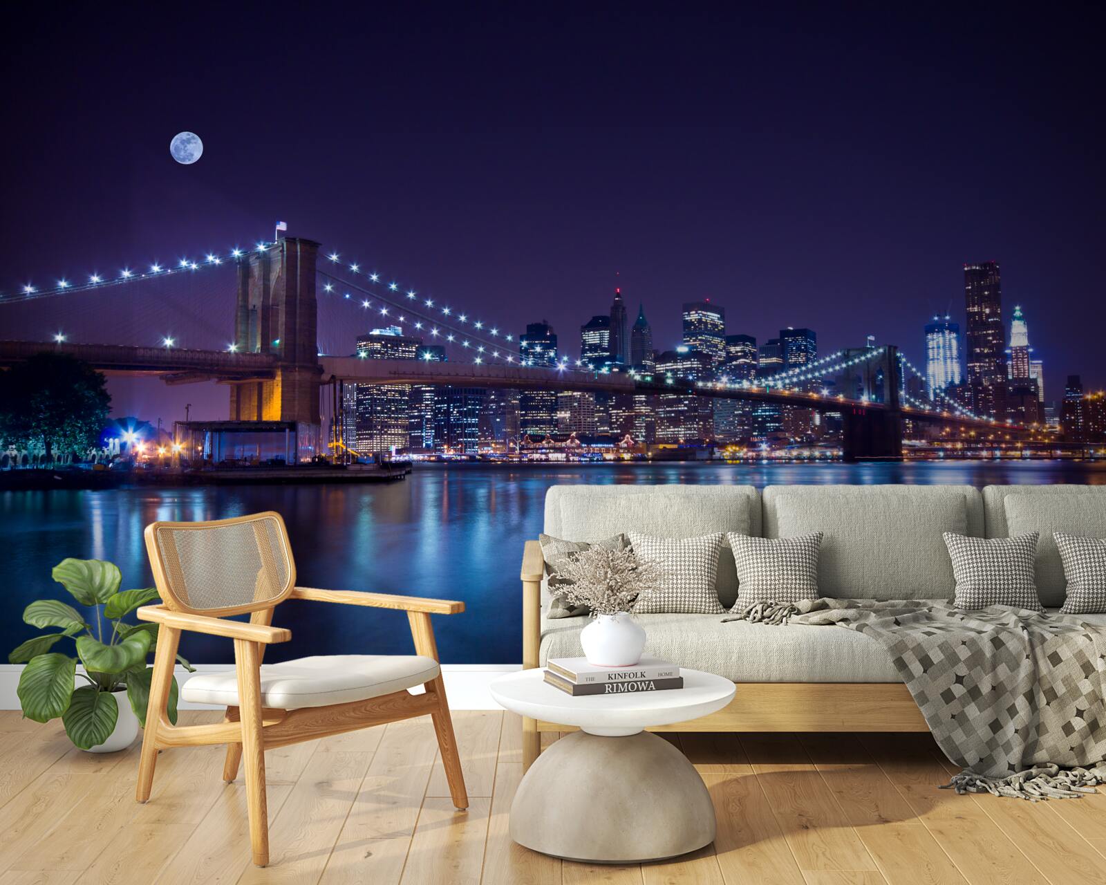 Fototapeta odrazy svetiel nočného mesta sa odrážajú vo vode