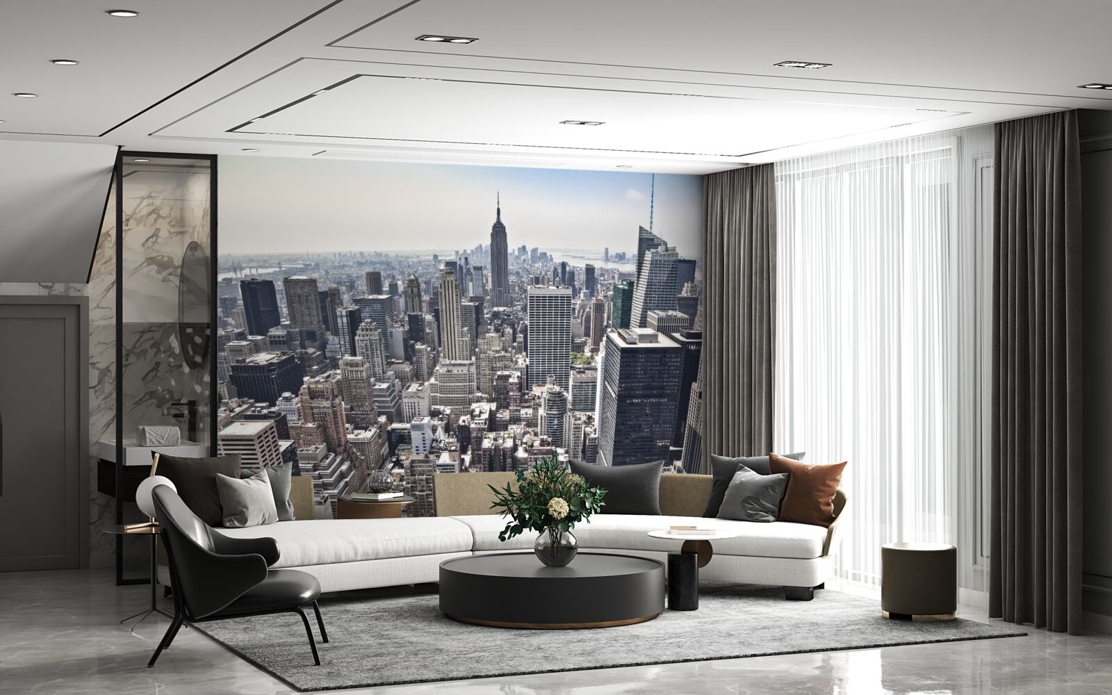 Fototapeta pohľad na mesto z výšky porovnateľnej s vtáčou perspektívou